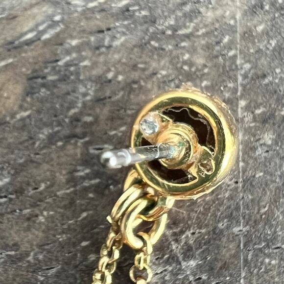 Kate Spade Gold Bauble Ball Dangle Drop Post Stud Earrings - Picture 5 of 5